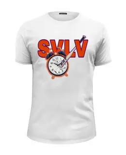 Заказать мужскую футболку в Москве. Футболка базовая SVLV Stop Time от Ирина Савелова - готовые дизайны и нанесение принтов.