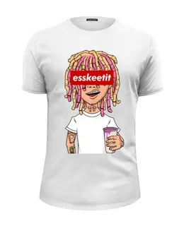 Заказать мужскую футболку в Москве. Футболка базовая Lil Pump  от geekbox - готовые дизайны и нанесение принтов.