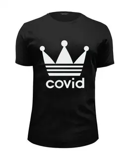 Заказать мужскую футболку в Москве. Футболка базовая Covid-19 от skynatural - готовые дизайны и нанесение принтов.