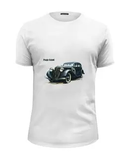 Заказать мужскую футболку в Москве. Футболка базовая Ретроавтомобили 4 от Виктор Гришин - готовые дизайны и нанесение принтов.