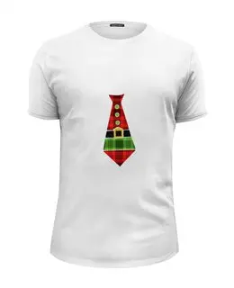 Заказать мужскую футболку в Москве. Футболка базовая Santa tie от Илья Щеблецов - готовые дизайны и нанесение принтов.