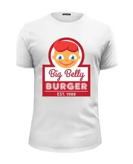 Заказать мужскую футболку в Москве. Футболка базовая Big Belly Burger от coolmag - готовые дизайны и нанесение принтов.