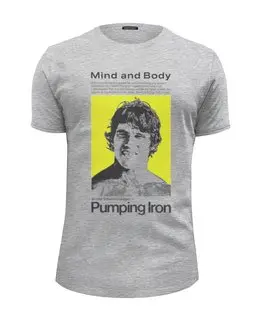 Заказать мужскую футболку в Москве. Футболка базовая Pumping Iron  от KinoArt - готовые дизайны и нанесение принтов.