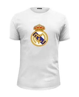 Заказать мужскую футболку в Москве. Футболка базовая "Реал Мадрид" от dobryidesign - готовые дизайны и нанесение принтов.