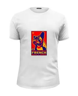 Заказать мужскую футболку в Москве. Футболка базовая Собака: FRENCH BULLDOG от Виктор Гришин - готовые дизайны и нанесение принтов.