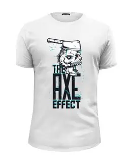 Заказать мужскую футболку в Москве. Футболка базовая The AXE Effect от Alex Remington - готовые дизайны и нанесение принтов.