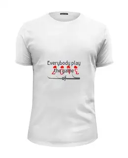 Заказать мужскую футболку в Москве. Футболка базовая GAME OF LOVE от gent777 - готовые дизайны и нанесение принтов.