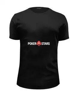 Заказать мужскую футболку в Москве. Футболка базовая POKERSTARS от Moroz - готовые дизайны и нанесение принтов.