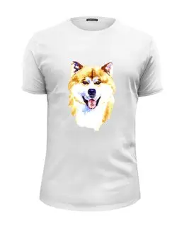 Заказать мужскую футболку в Москве. Футболка базовая Собачка от THE_NISE  - готовые дизайны и нанесение принтов.
