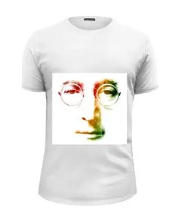 Заказать мужскую футболку в Москве. Футболка базовая Джон Леннон  от nazarby - готовые дизайны и нанесение принтов.