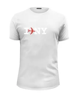 Заказать мужскую футболку в Москве. Футболка базовая лечу в NY от nami - готовые дизайны и нанесение принтов.