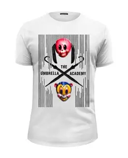 Заказать мужскую футболку в Москве. Футболка базовая The Umbrella Academy  от T-shirt print  - готовые дизайны и нанесение принтов.