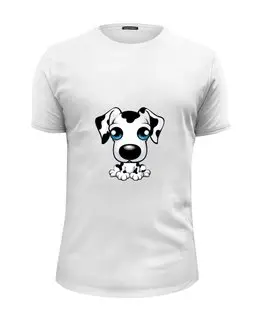 Заказать мужскую футболку в Москве. Футболка базовая Далматинец от T-shirt print  - готовые дизайны и нанесение принтов.