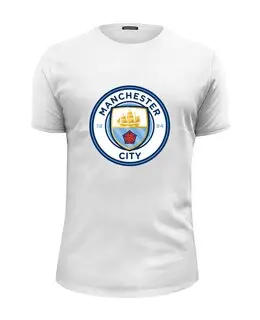 Заказать мужскую футболку в Москве. Футболка базовая Manchester City от THE_NISE  - готовые дизайны и нанесение принтов.