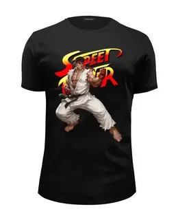 Заказать мужскую футболку в Москве. Футболка базовая Street Fighter Ryu от Combat Wear - готовые дизайны и нанесение принтов.