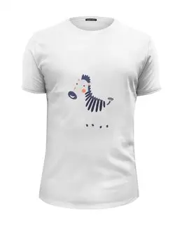 Заказать мужскую футболку в Москве. Футболка базовая Зебра от Romanova - готовые дизайны и нанесение принтов.