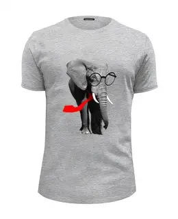 Заказать мужскую футболку в Москве. Футболка базовая  Классный Слон от pangeaaffair - готовые дизайны и нанесение принтов.