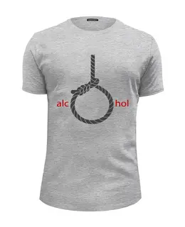 Заказать мужскую футболку в Москве. Футболка базовая Alcohol Loop от Leichenwagen - готовые дизайны и нанесение принтов.