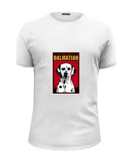Заказать мужскую футболку в Москве. Футболка базовая Собака: DALMATIAN от Виктор Гришин - готовые дизайны и нанесение принтов.