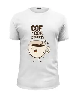 Заказать мужскую футболку в Москве. Футболка базовая Чашка Кофе от originals - готовые дизайны и нанесение принтов.