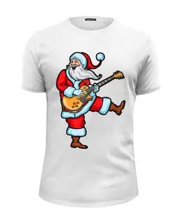 Заказать мужскую футболку в Москве. Футболка базовая Merry Christmas     от T-shirt print  - готовые дизайны и нанесение принтов.