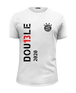 Заказать мужскую футболку в Москве. Футболка базовая FC Bayenr Munchen | Double 2020 (NEW) от 0x000000123 - готовые дизайны и нанесение принтов.