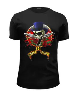 Заказать мужскую футболку в Москве. Футболка базовая Guns n' roses от Leichenwagen - готовые дизайны и нанесение принтов.