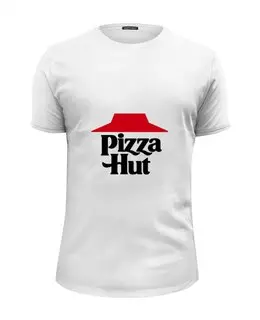 Заказать мужскую футболку в Москве. Футболка базовая Пицца Хат от trugift - готовые дизайны и нанесение принтов.