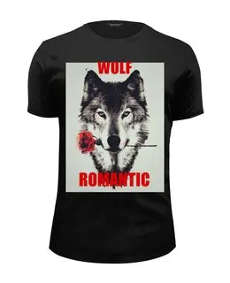 Заказать мужскую футболку в Москве. Футболка базовая WOLF ROMANTIC от creativemen - готовые дизайны и нанесение принтов.