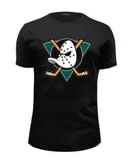 Заказать мужскую футболку в Москве. Футболка базовая Mighty ducks от Vinli.shop  - готовые дизайны и нанесение принтов.