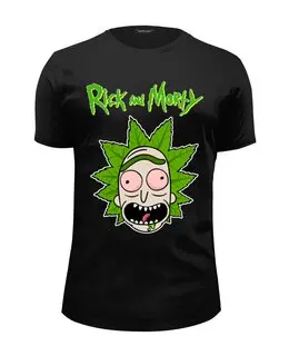 Заказать мужскую футболку в Москве. Футболка базовая Rick and Morty от balden - готовые дизайны и нанесение принтов.