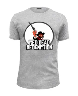 Заказать мужскую футболку в Москве. Футболка базовая Red Dead Redemtion game от Leichenwagen - готовые дизайны и нанесение принтов.