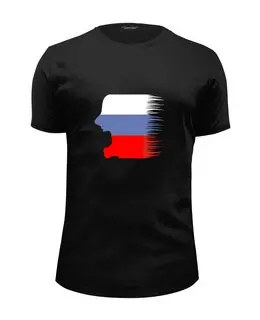 Заказать мужскую футболку в Москве. Футболка базовая болеем за наших от сергей  - готовые дизайны и нанесение принтов.