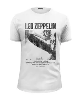 Заказать мужскую футболку в Москве. Футболка базовая Led Zeppelin от geekbox - готовые дизайны и нанесение принтов.