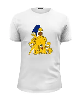 Заказать мужскую футболку в Москве. Футболка базовая Simpsons от Max - готовые дизайны и нанесение принтов.