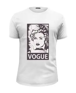 Заказать мужскую футболку в Москве. Футболка базовая Мадонна (Vogue) от coolmag - готовые дизайны и нанесение принтов.