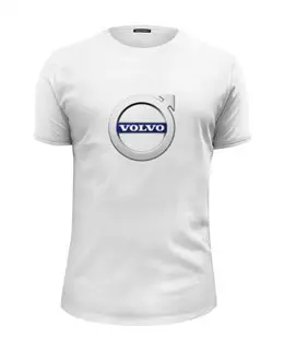 Заказать мужскую футболку в Москве. Футболка базовая VOLVO  от DESIGNER   - готовые дизайны и нанесение принтов.
