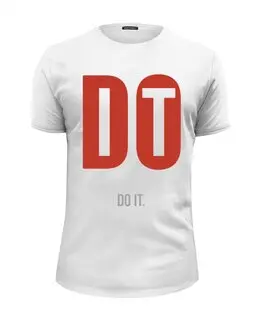 Заказать мужскую футболку в Москве. Футболка базовая Сделай Это от MariYang  - готовые дизайны и нанесение принтов.
