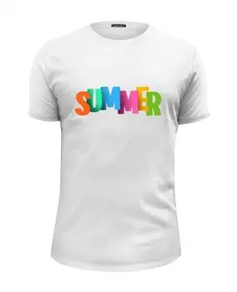Заказать мужскую футболку в Москве. Футболка базовая Summer от THE_NISE  - готовые дизайны и нанесение принтов.