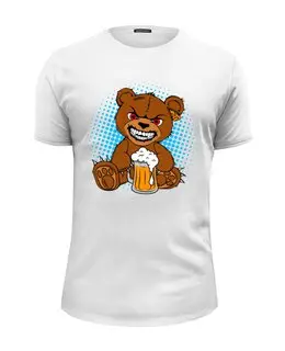 Заказать мужскую футболку в Москве. Футболка базовая ߷ Happy Bear ߷ от balden - готовые дизайны и нанесение принтов.