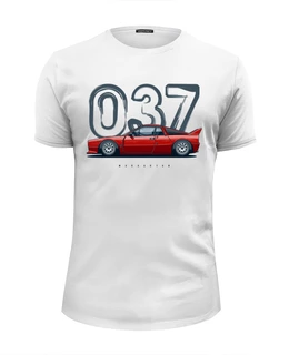 Заказать мужскую футболку в Москве. Футболка базовая Легенды ралли - 037 Stradale от Oleg Markaryan - готовые дизайны и нанесение принтов.