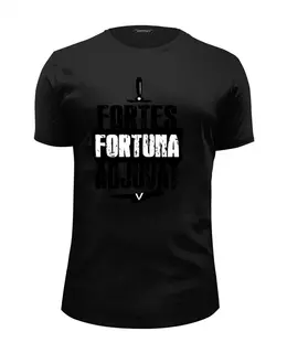 Заказать мужскую футболку в Москве. Футболка базовая FORTES FORTUNA ADJUVAT!!! от Алексс Неро - готовые дизайны и нанесение принтов.