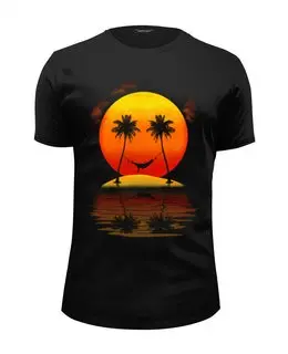 Заказать мужскую футболку в Москве. Футболка базовая Солнечная улыбка от printik - готовые дизайны и нанесение принтов.