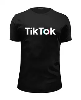 Заказать мужскую футболку в Москве. Футболка базовая TikTok  от DESIGNER   - готовые дизайны и нанесение принтов.