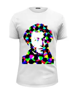 Заказать мужскую футболку в Москве. Футболка базовая Пушкин от d_ari.design@mail.ru - готовые дизайны и нанесение принтов.