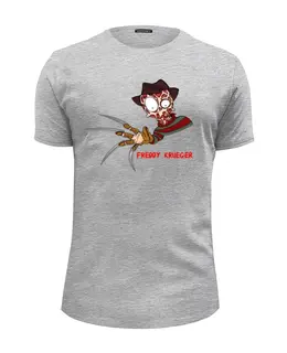 Заказать мужскую футболку в Москве. Футболка базовая Freddy Krueger от Leichenwagen - готовые дизайны и нанесение принтов.