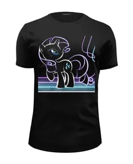 Заказать мужскую футболку в Москве. Футболка базовая My Little Pony: Rarity от cigaretko - готовые дизайны и нанесение принтов.