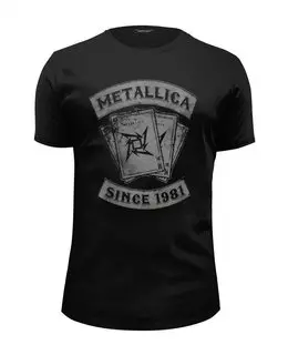 Заказать мужскую футболку в Москве. Футболка базовая Metallica от geekbox - готовые дизайны и нанесение принтов.