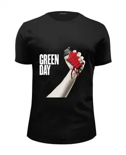 Заказать мужскую футболку в Москве. Футболка базовая green day от monster66 - готовые дизайны и нанесение принтов.