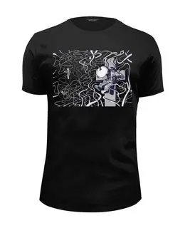 Заказать мужскую футболку в Москве. Футболка базовая Spaceman от burp99@mail.ru - готовые дизайны и нанесение принтов.